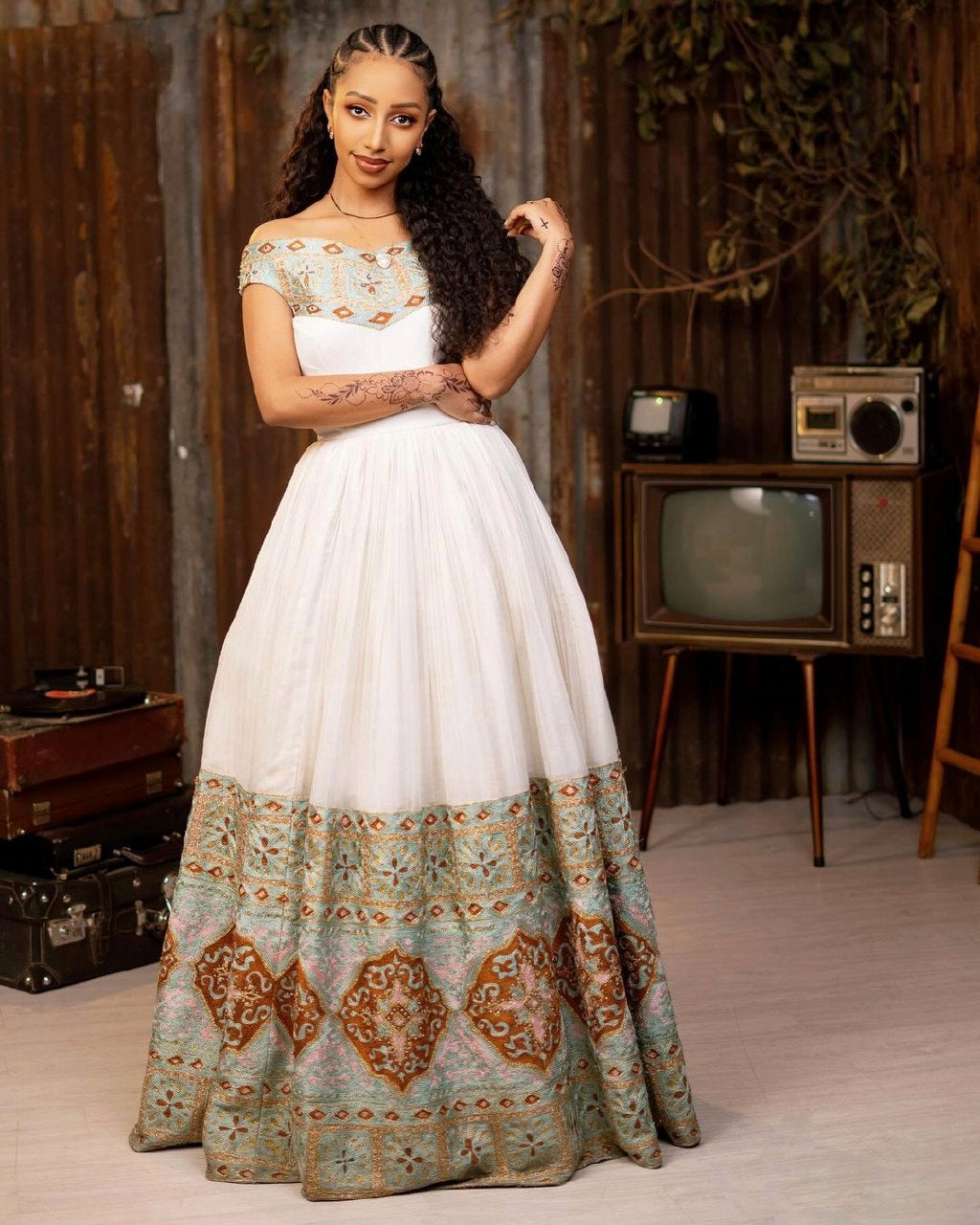 Gorgeous Bridal Habesha Dress Ethiopian Wedding Dress TheEthiopianStore