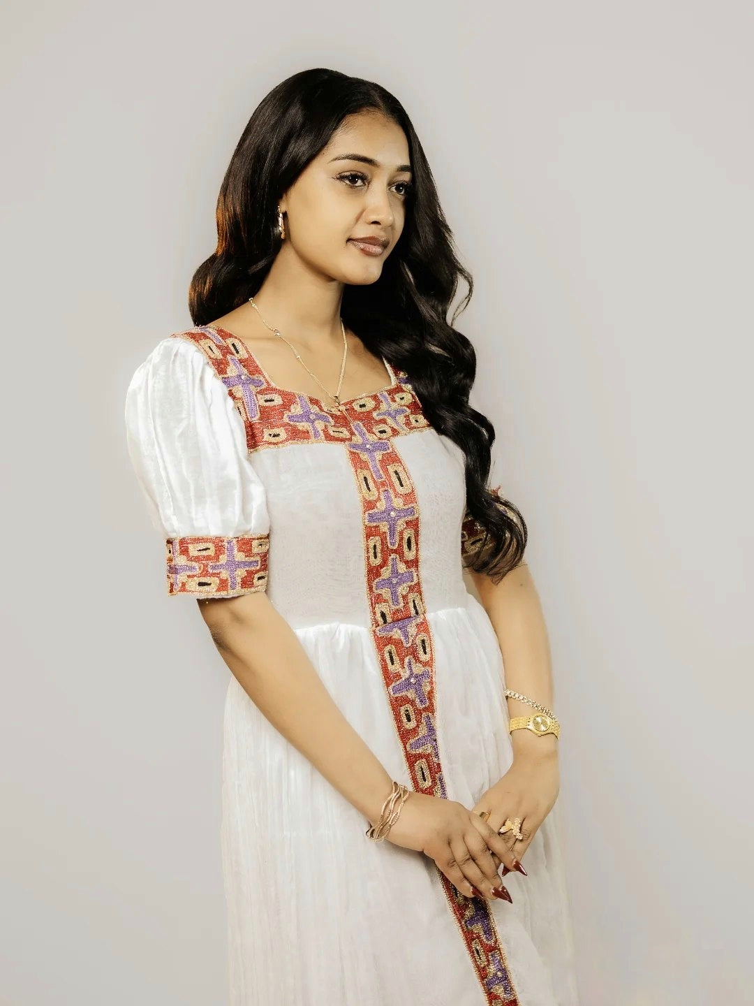 Short Sleeve Habesha Dress Beautiful Ethiopian Traditional Dress Timeless Habesha Kemis 696