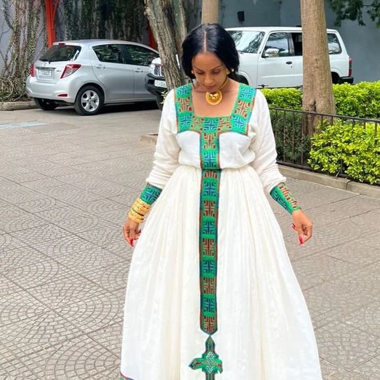 Beautiful Tilet Habesha Dress Modern Habesha Kemis Ethiopian Dress Style
