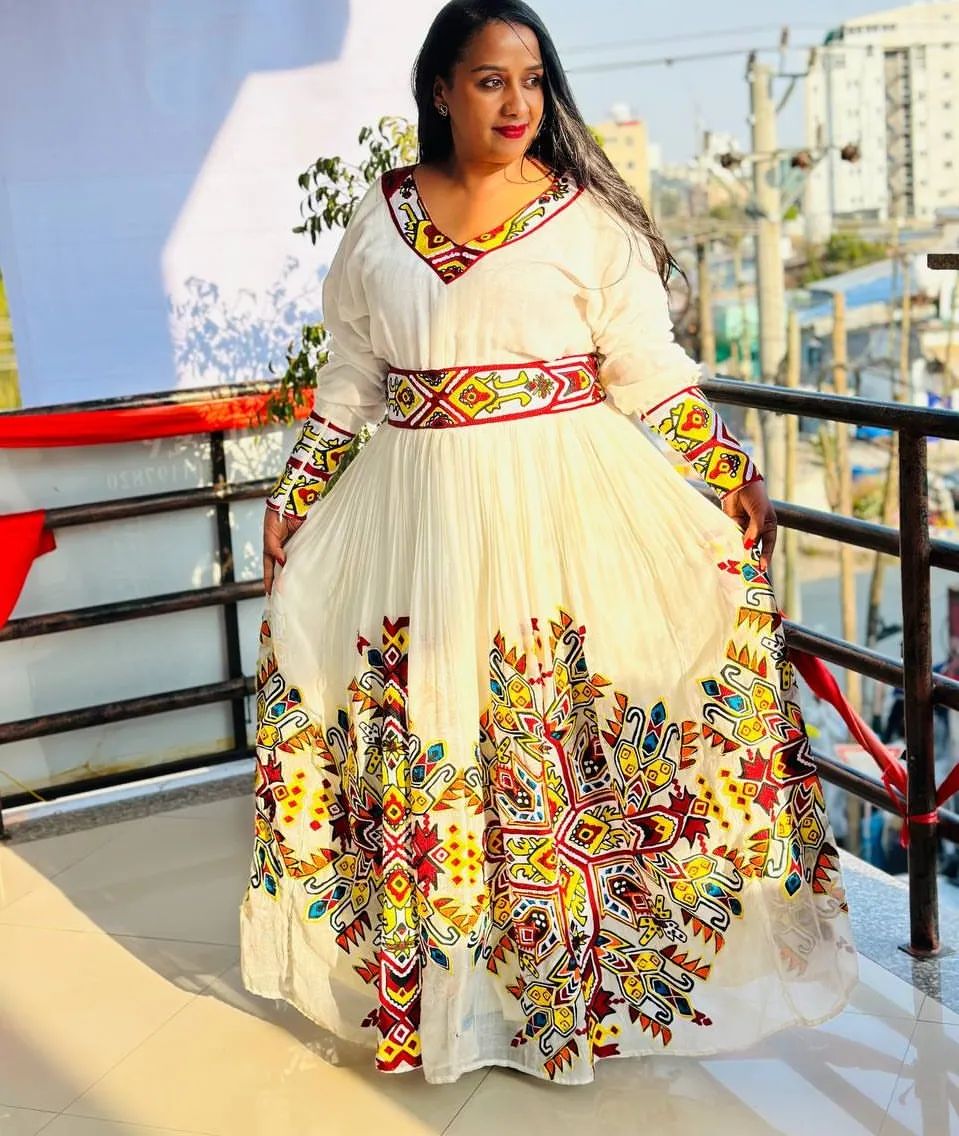 Radiant Habesha Kemis Designs Modern Habesha Dress Ethiopian Dress Style Traditional Habesha Libs XS