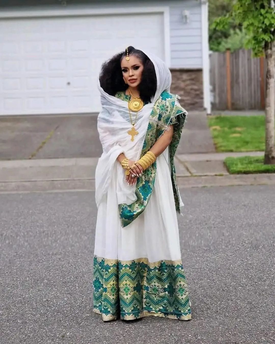 Elegant Habesha Kemis A Stunning Dark Blue Ethiopian Traditional Dress TheEthiopianStore