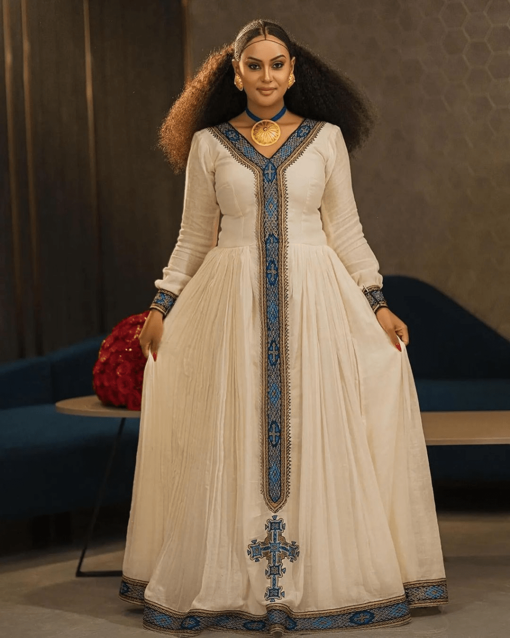 Lavish Cultural Look in Habesha Dress: Meticulously Crafted Traditional Ethiopian Dress Tailored for Every Occasions Habesha Kemis