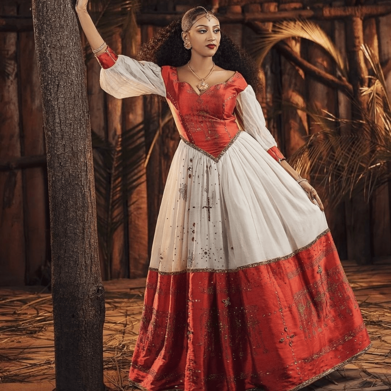 design modern habesha dress Regal Red Dress: Corset Designed with Golden Detailing Recent-Restock the detail is very zuria habesha dress Greek Goddess Wedding Dresses: US Size:28