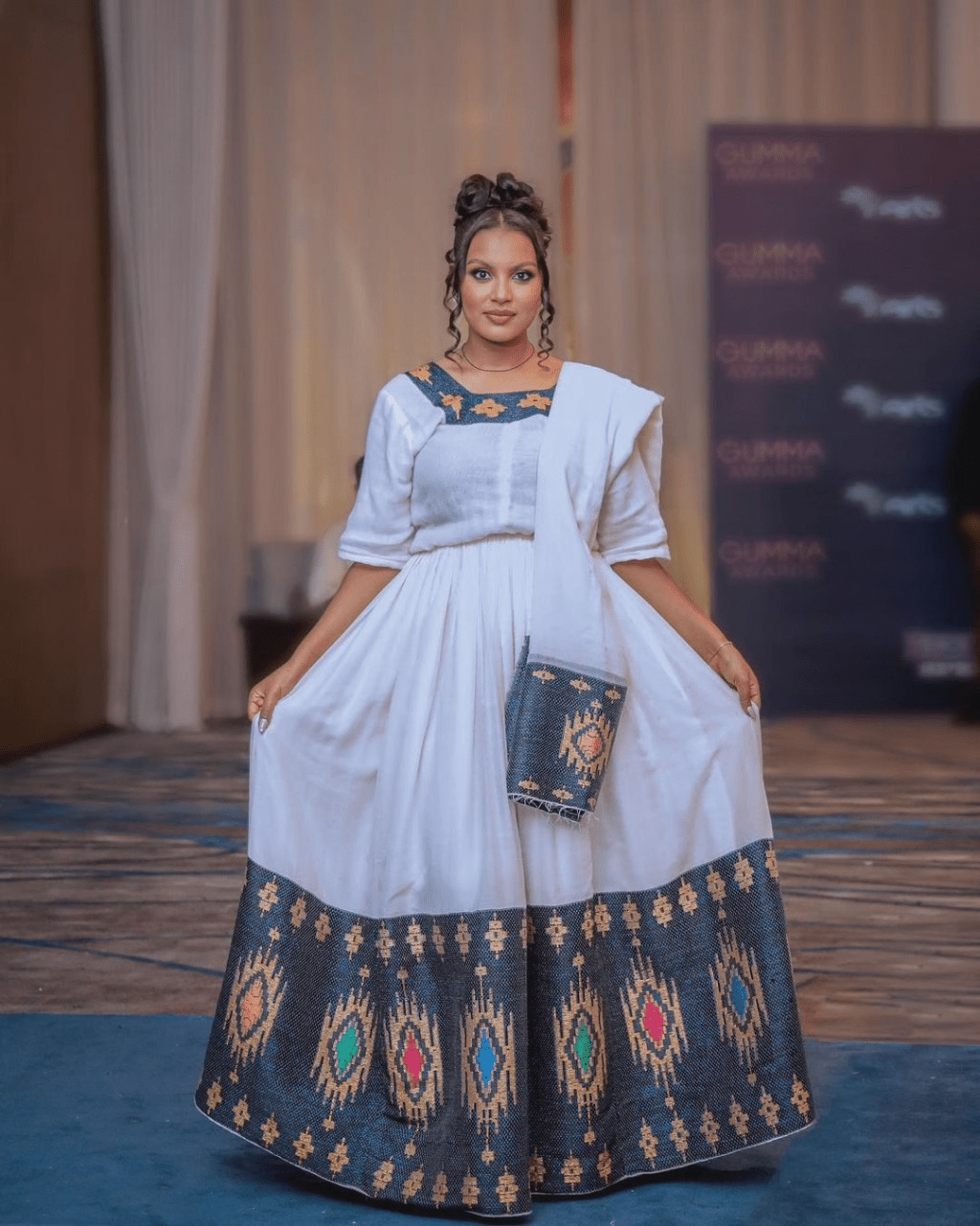 Darker Green Ethiopian Traditional Dress: New Habesha Dress Design for Any Occasions Eritrean Clothing XL