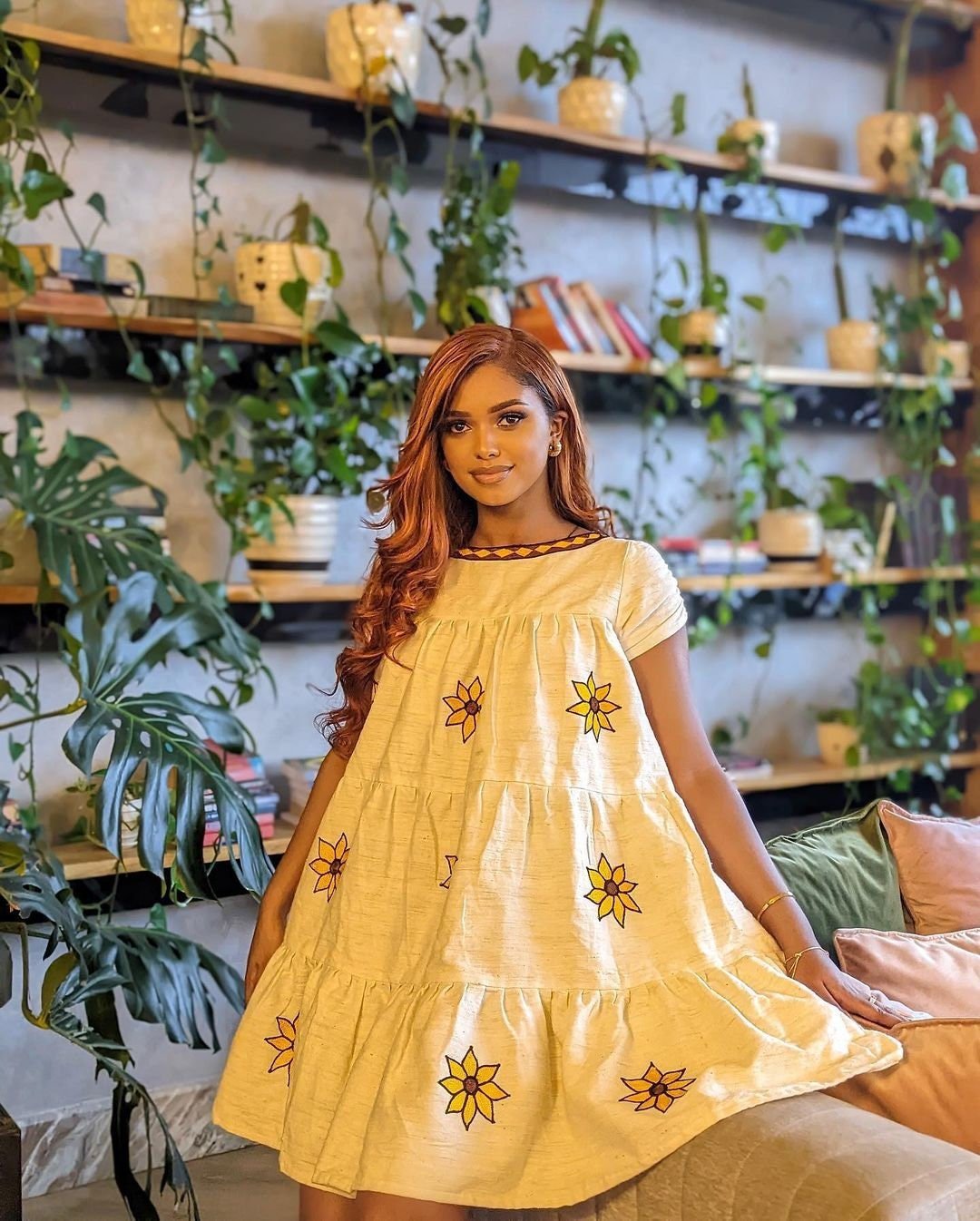 Beautiful Short Habesha Dress Summer Style Habesha Kemis Fetil Ethiopian Clothing
