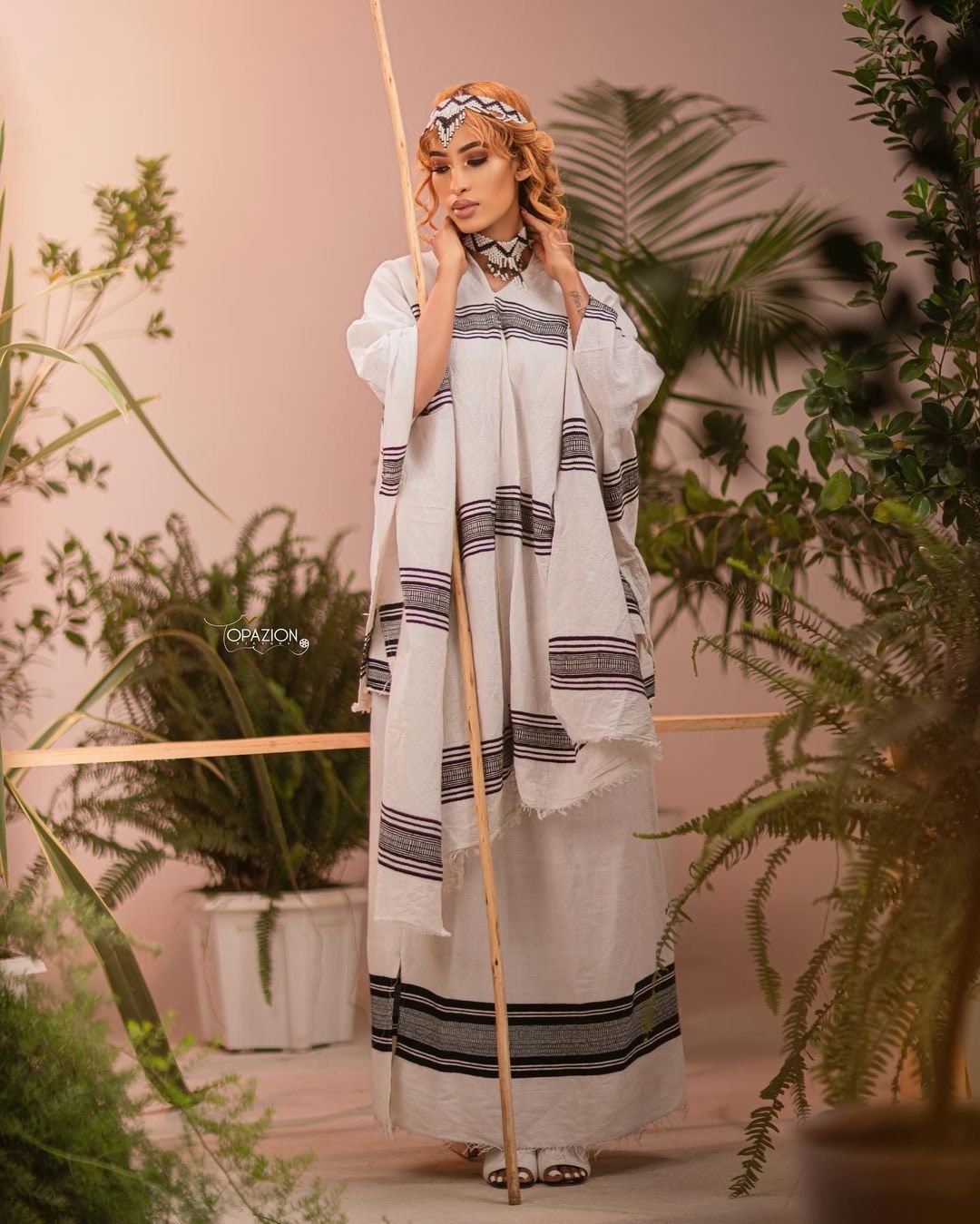 Traditional Guji Oromo Dress Handwoven Ethiopian Clothing Full Accessories Ethiopian Dress