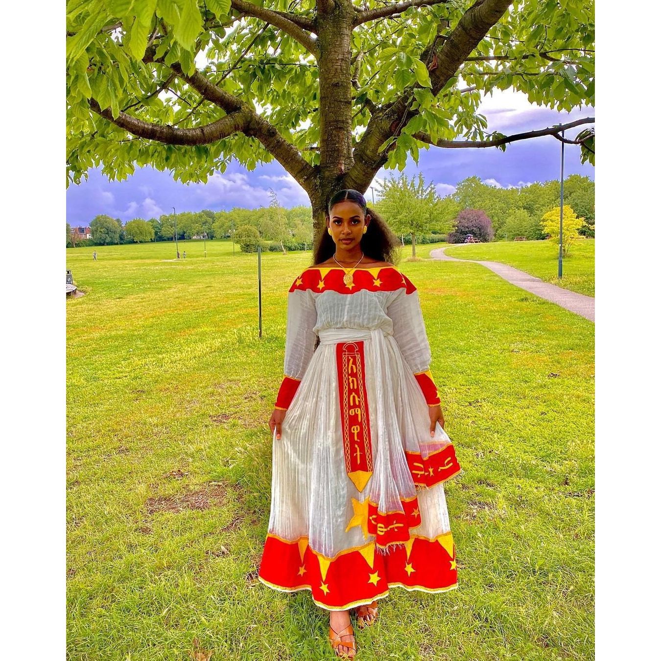 Ethiopian flag traditional dress best sale