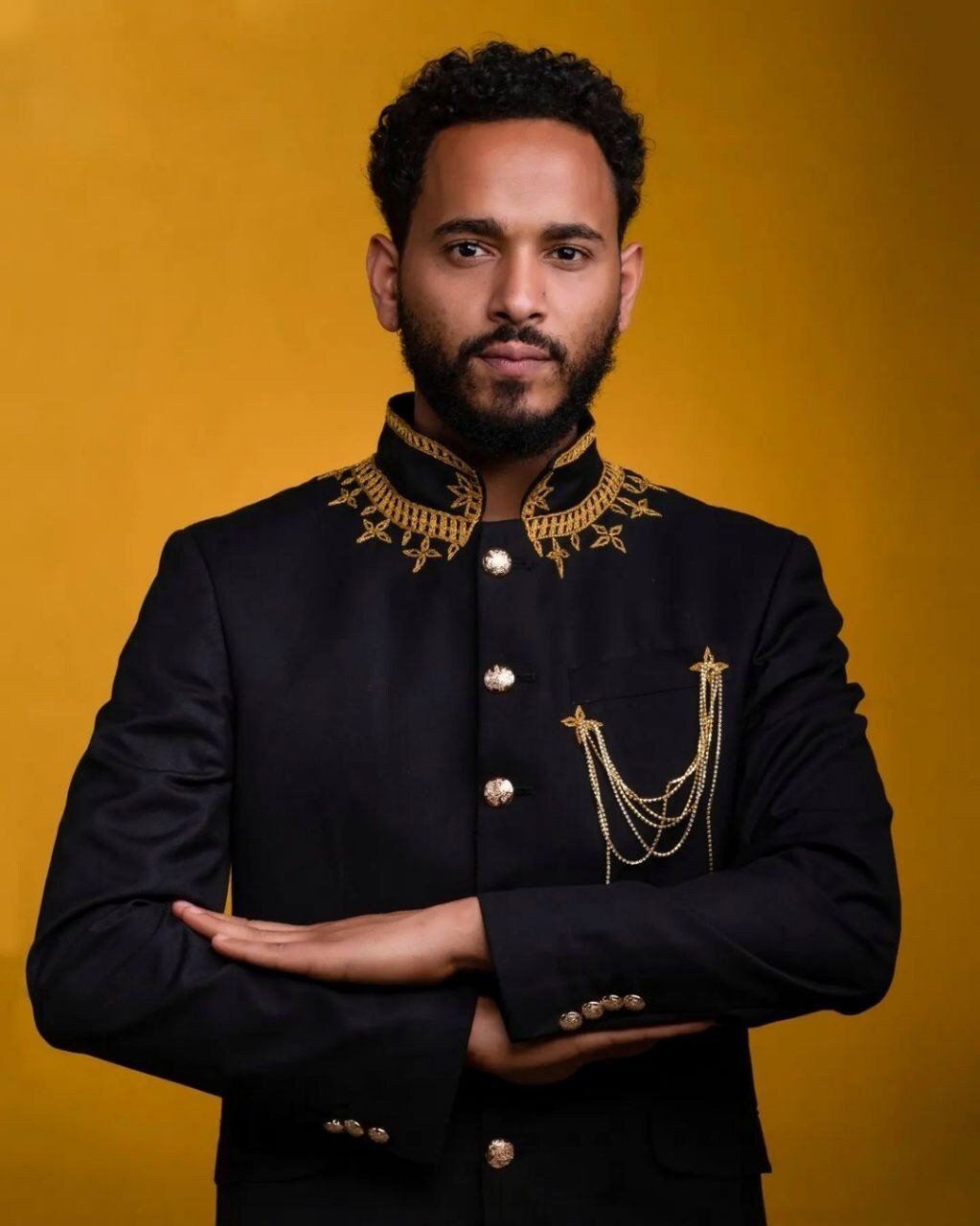 Modern Habesha Shirt For Men Black Habesha Libs Ethiopian Cloth Simple Habesha Shirt L