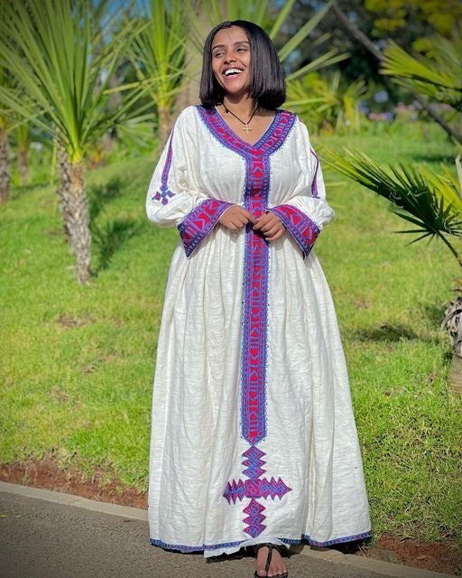 Modern Habesha Kemis Handwoven Habesha Libs Simple Habesha Dress Eritrean Dress ሀበሻ ቀሚስ ሀበሻ ልብስ