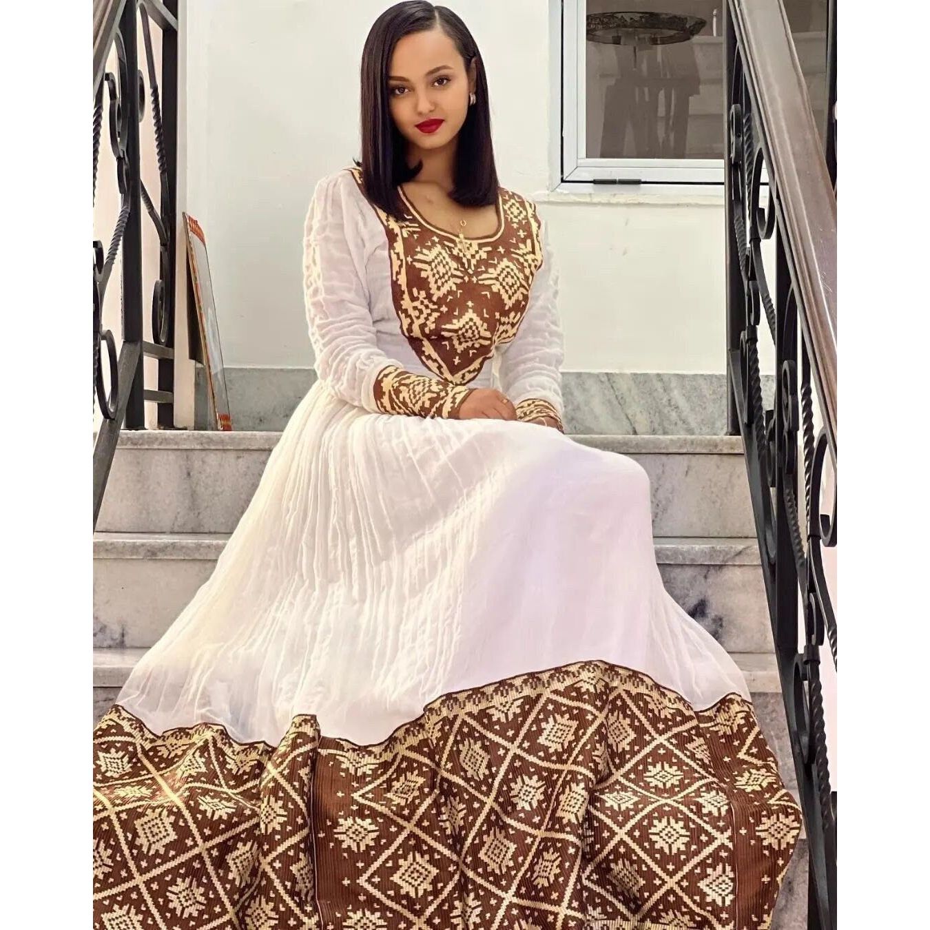 Modern Ethiopian Dress Women's Dress Habesha Dress Habesha Kemis Eritrean Dress Women's Style XS