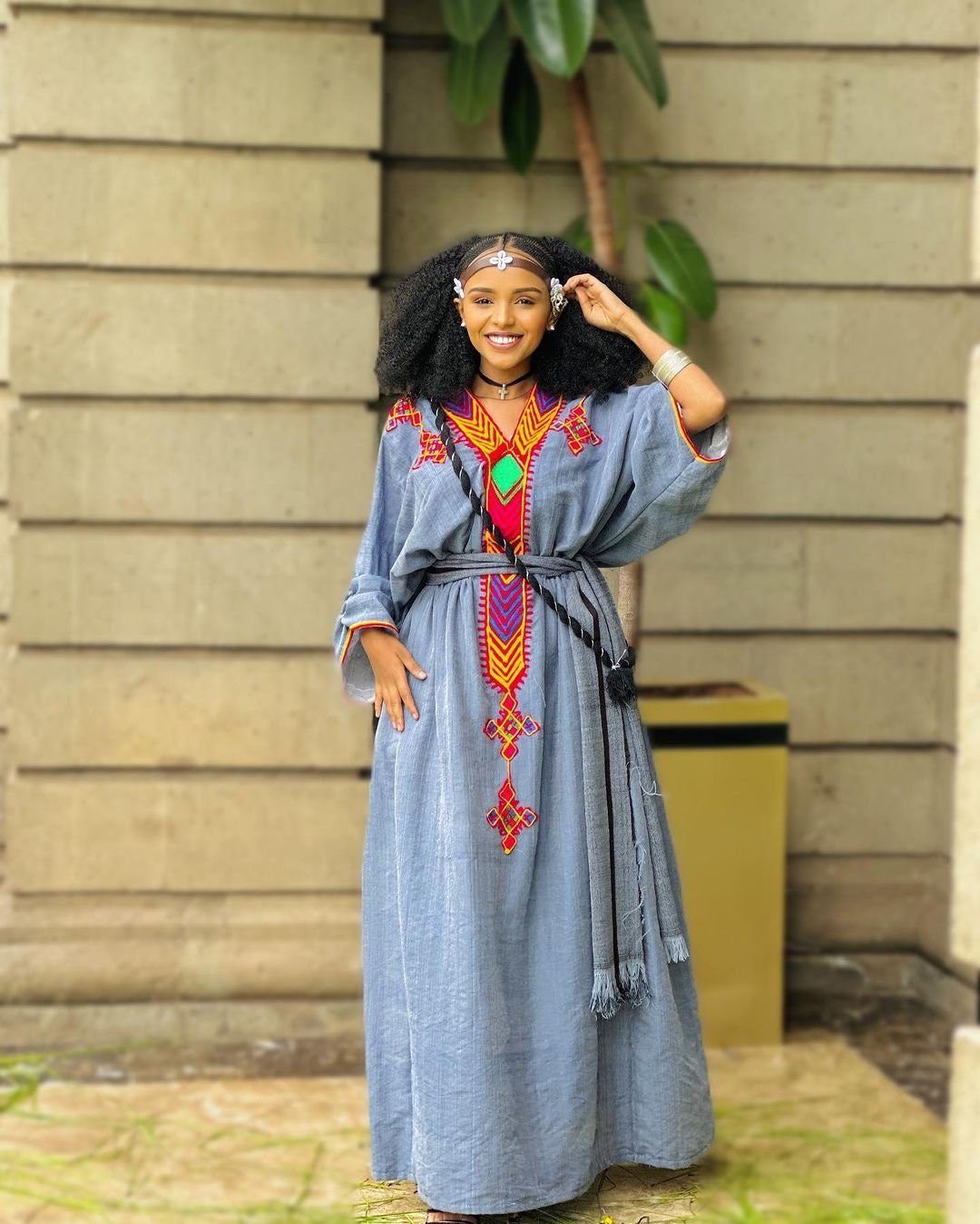 ethiopian traditional dress blue Raya Key Features YGroup_T1561 Maison Amory Regency Mini Color:Navy*