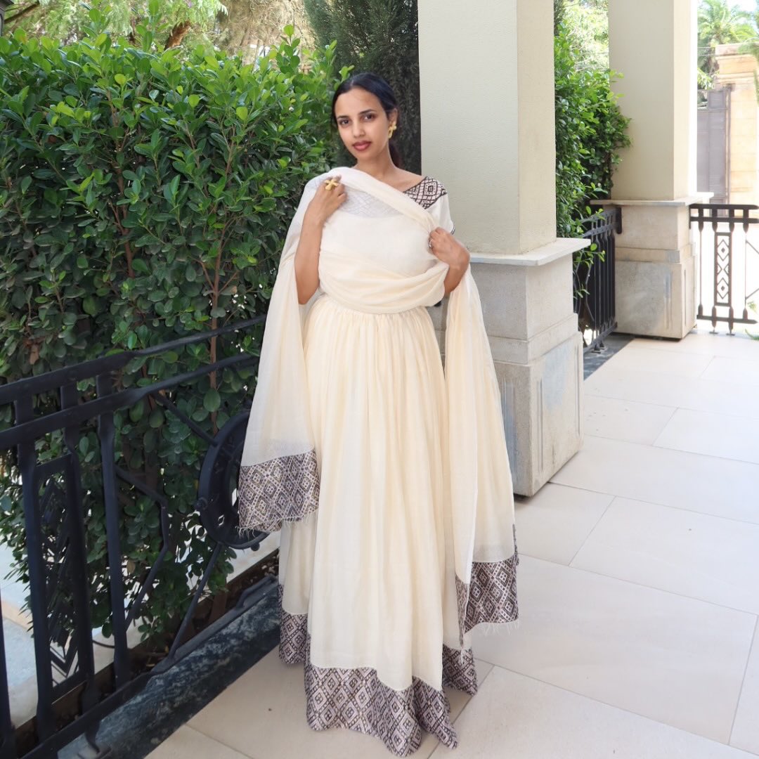 Charming Handwoven Habesha Kemis Timeless Habesha Dress Heritage Inspired Traditional Ethiopian Dress Design 812