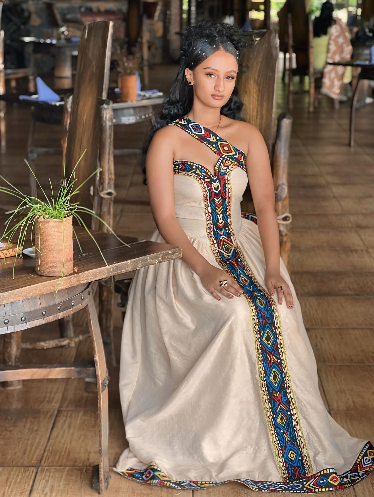 Sleeveless Habesha Dress For Festive Multicolor Embroidered Habesha Kemis Stylish Ethiopian Clothing 818