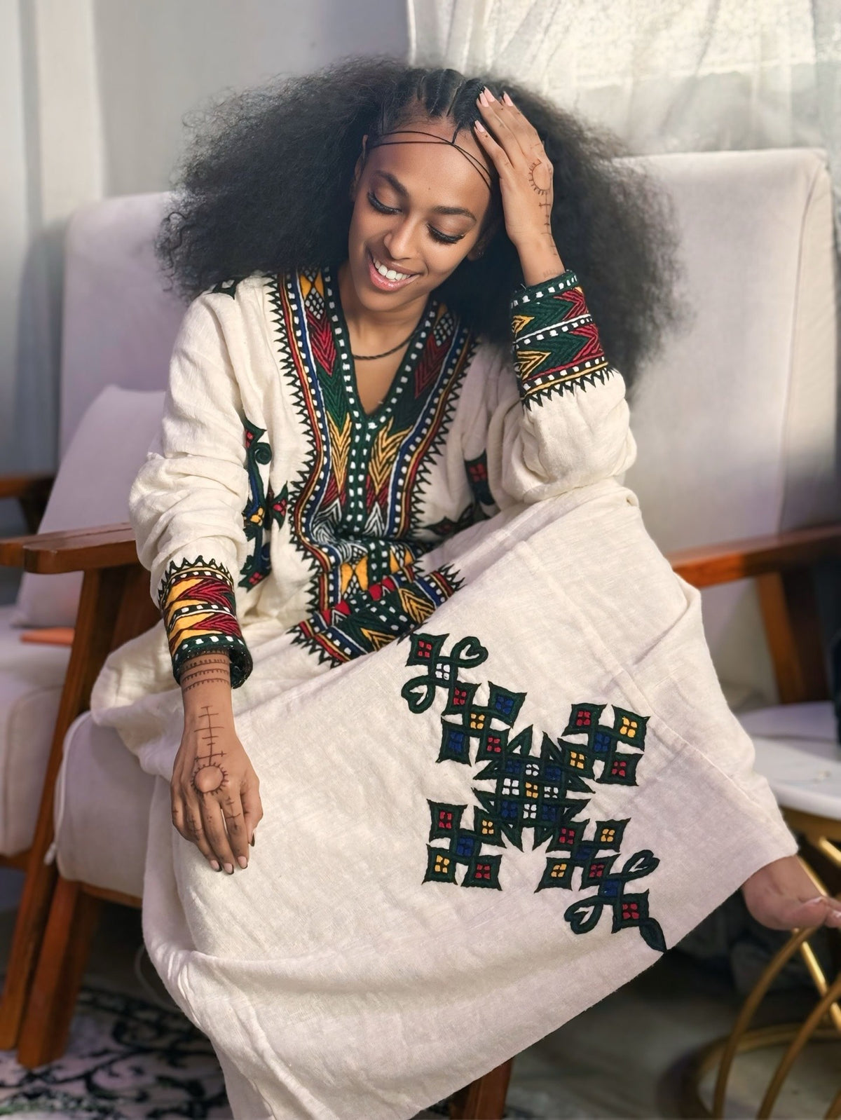 Multicolor Woven Habesha Dress Timeless Habesha Kemis for Elegant Celebration Ethiopian Dress 823