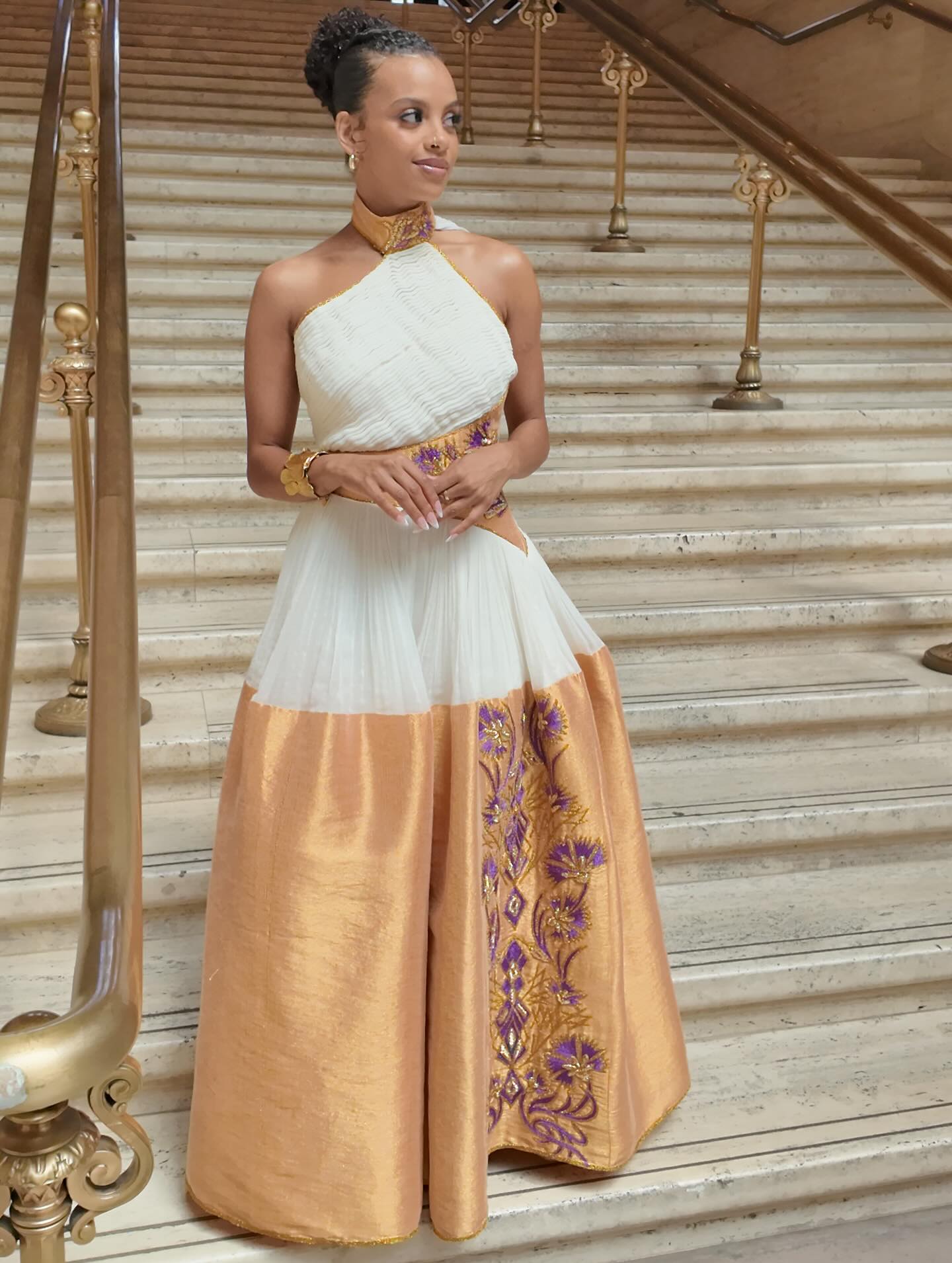 Sophisticated Cultural Ethiopian Clothing Sleeveless Habesha Dress Stylish Habesha Kemis 832