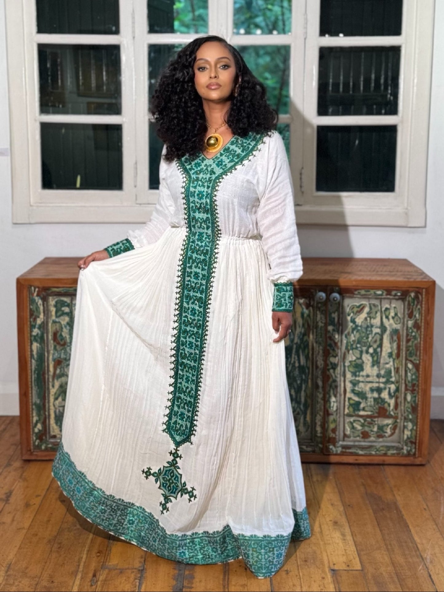 Traditional Ethiopian Clothing Charming Long Sleeve Habesha Dress Timeless Habesha Kemis 893