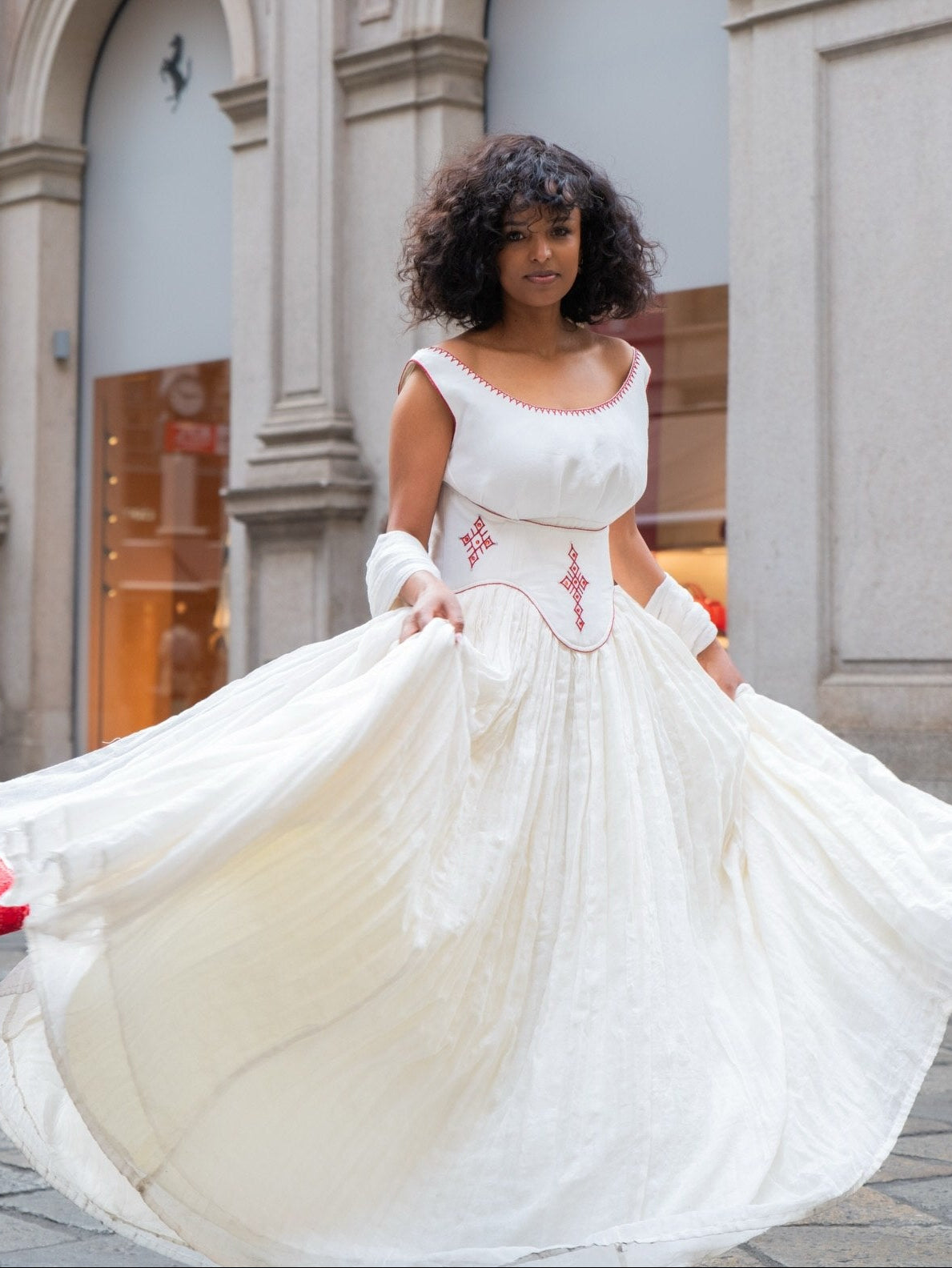 Elegant Sleeveless Habesha Dress Refined Habesha Kemis Minimalist Traditional Ethiopian Clothing 904