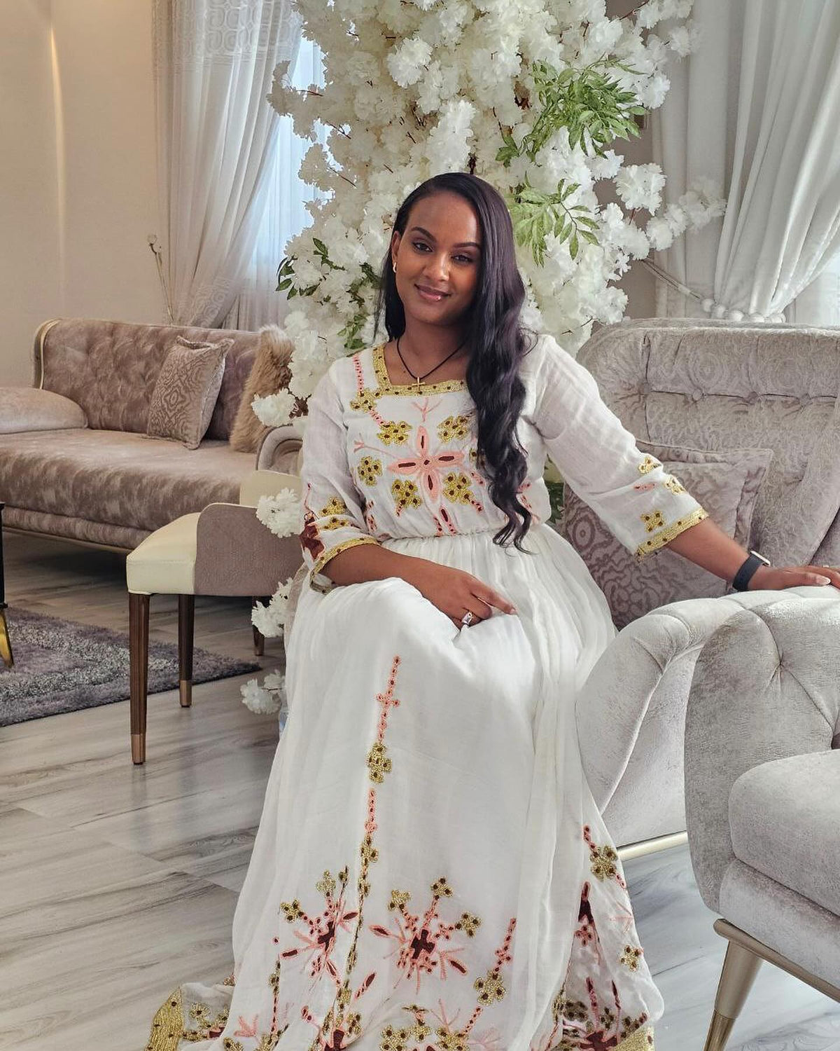 Timeless Habesha Dress Traditional Ethiopian Clothing Cultural Habesha Kemis For Festive 545