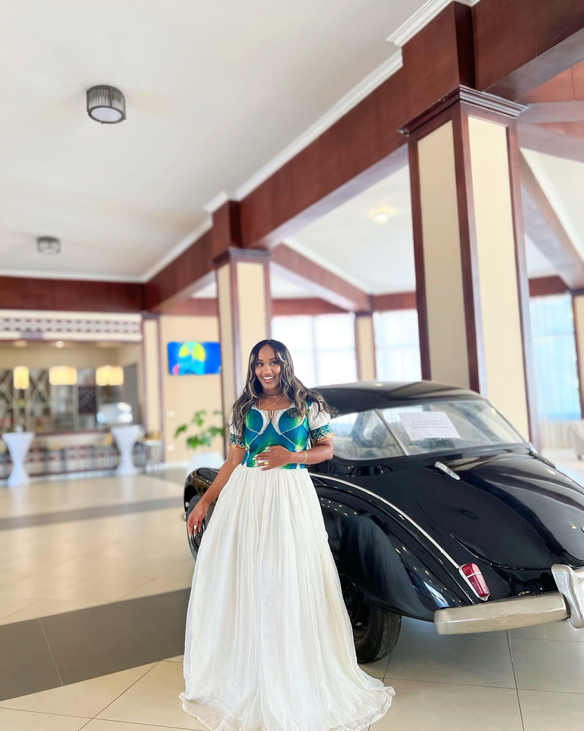 Habesha Kemis Blending Contemporary Grace and Heritage Short Sleeve Habesha Dress Stylish Ethiopian dress 559
