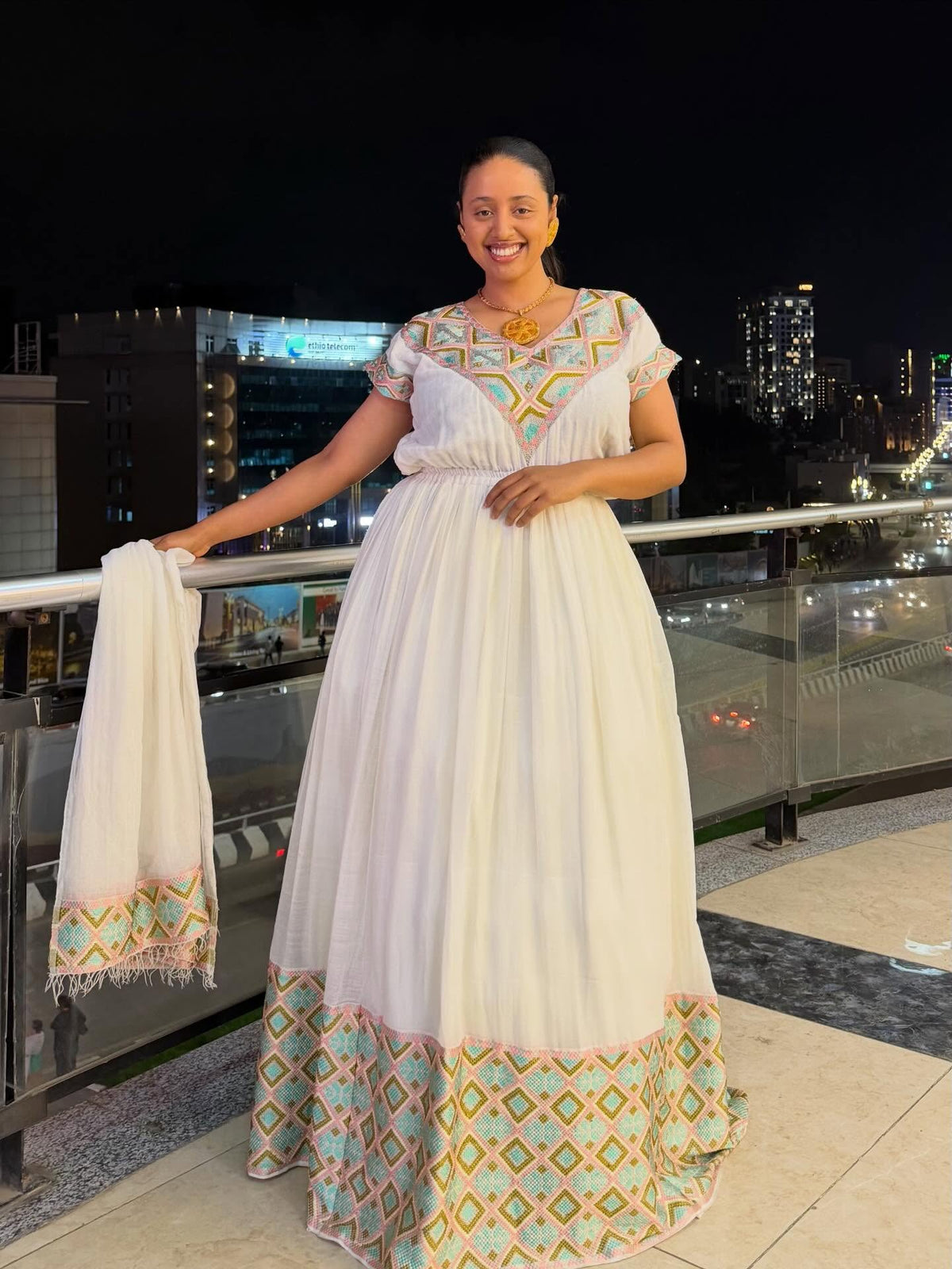 Short Sleeve Handwoven Habesha Dress Traditional Ethiopian Clothing Charming Habesha Kemis 672