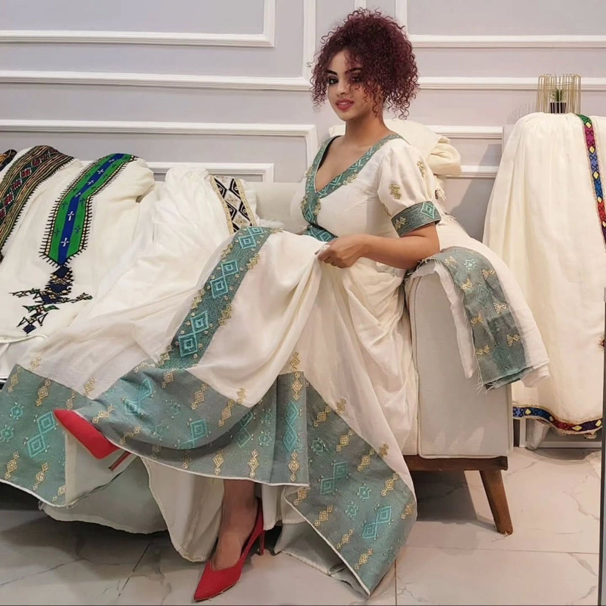 Ethiopian Traditional Dress Sophisticated Eritrean & Habesha Dress and Habesha Kemis Style 765