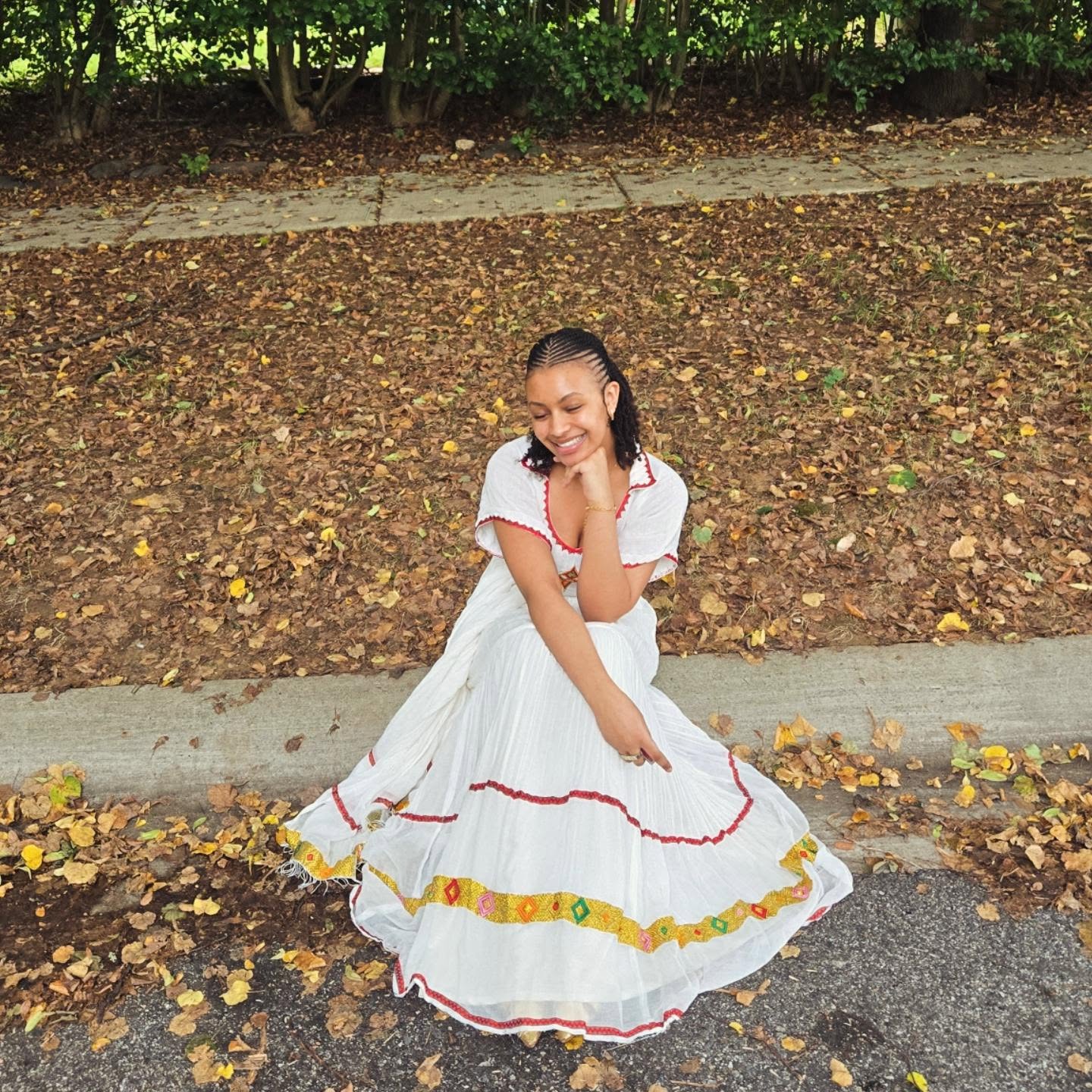 Short Sleeve Habesha Dress Red and Multicolor Embroidery Ethiopian Clothing Stylish Habesha Kemis 668