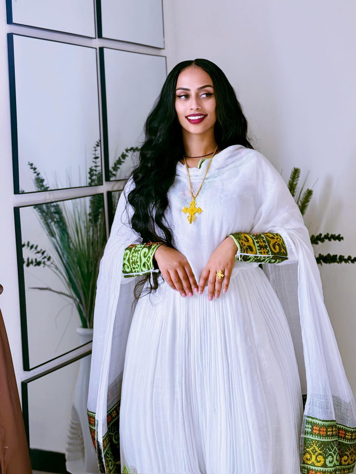 Multicolor Woven Habesha Kemis Timeless Ethiopian Clothing Charming Habesha Dress For Festive 724