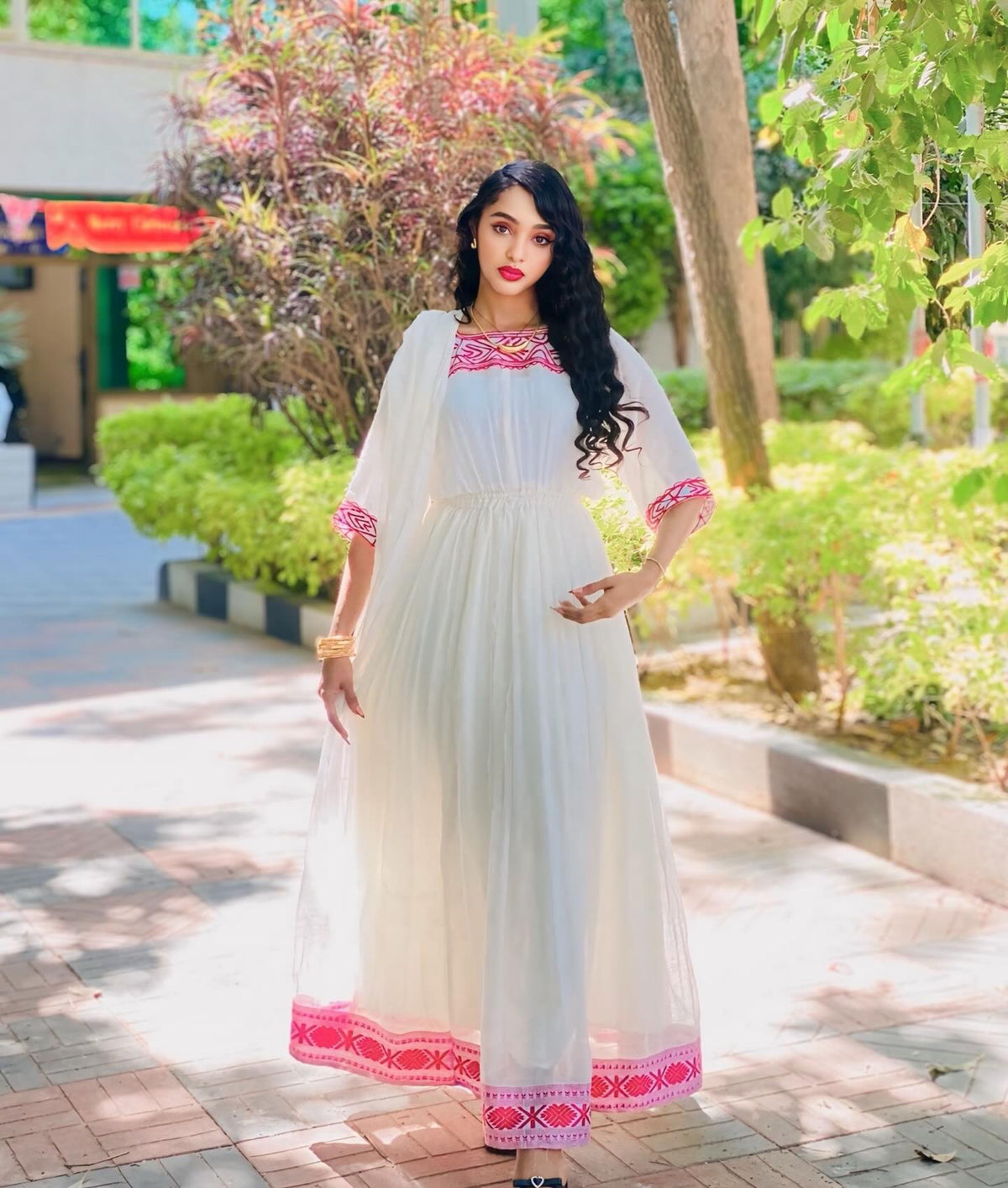 Simple Embroidery Ethiopian Dress Simple Design Habesha Kemis Stylish Habesha Dress 461