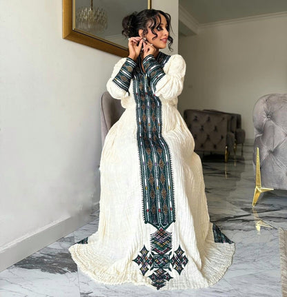 Darker Design Ethiopian Traditional Dress Cultural Habesha Kemis
