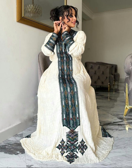 Darker Design Ethiopian Traditional Dress Cultural Habesha Kemis