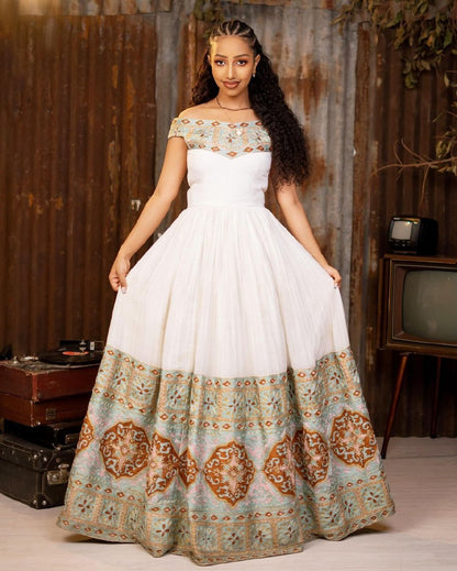 Gorgeous Bridal Habesha Dress Ethiopian Wedding Dress