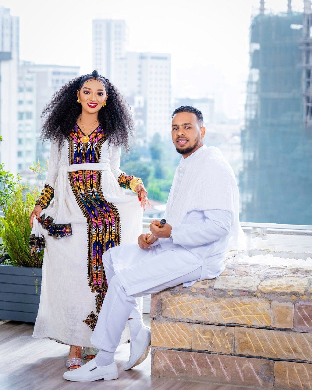Elegant Habesha Couples Outfit Stunning Ethiopian Traditional Couples Outfit