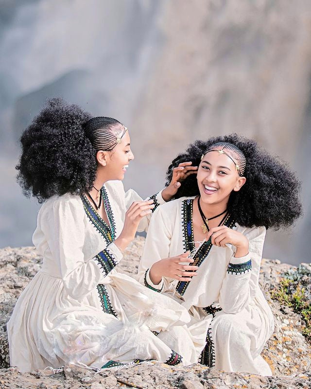 Simple Ashenda Dress Elegant Ethiopian Cultural Dress