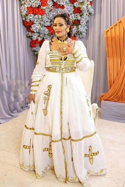 Exquisite Golden Yellow Habesha Kemi