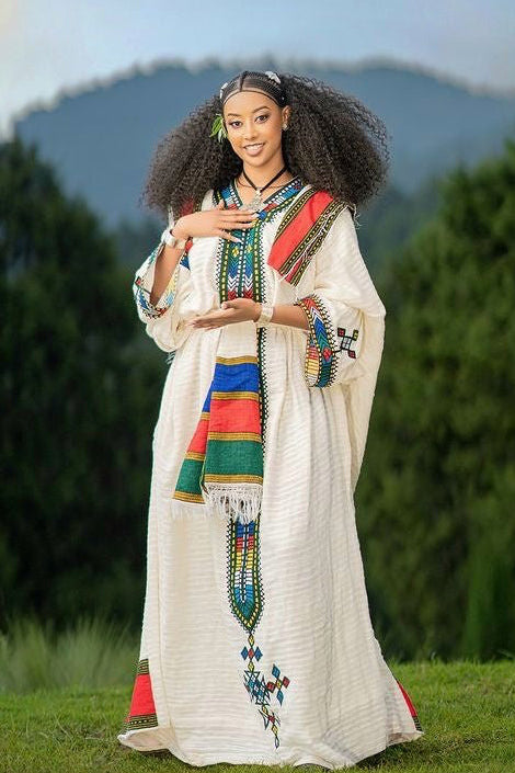 Gorgeous Cultural Habesha Dress Unique Ethiopian Traditional Dress Elegant Habesha Kemis