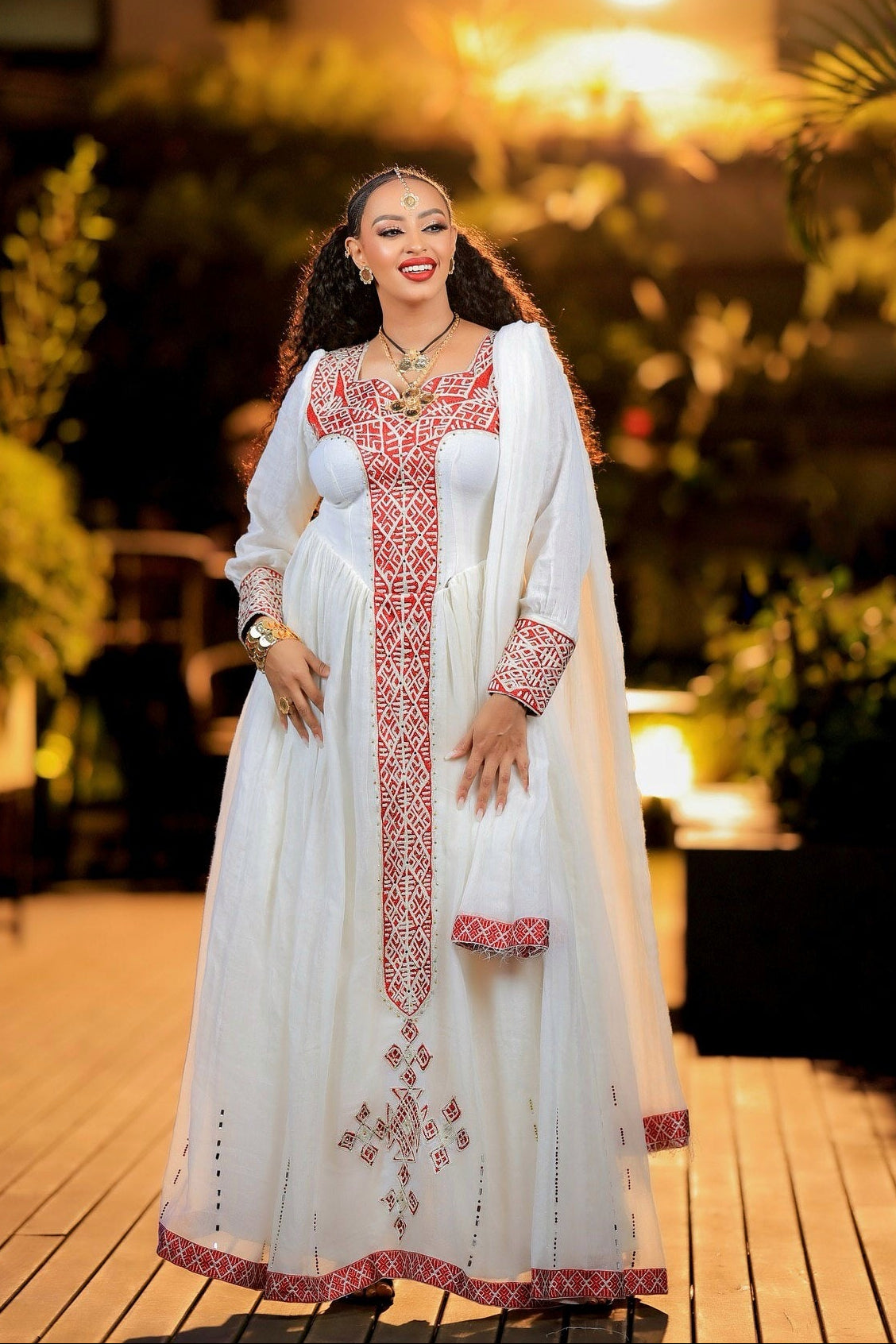 Traditional Ethiopian Dress for Women – Elegant Habesha Kemis, Classic Habesha Dress 