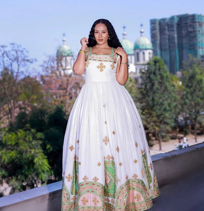 Delightful Colorful Ethiopian Wedding Dress