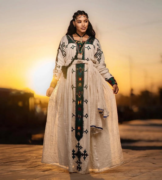 Cultural Designs on Ethiopian Dress