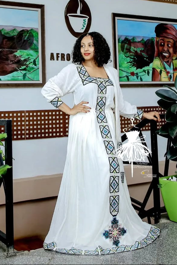 Geometrical Patterns on Habesha Dress