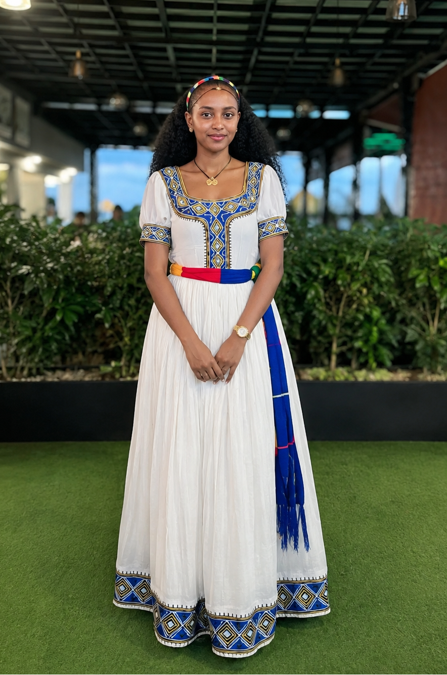 Handwoven Heritage Women's Attire Ethiopian Clothing For Cultural Celebration And Ashenda 975