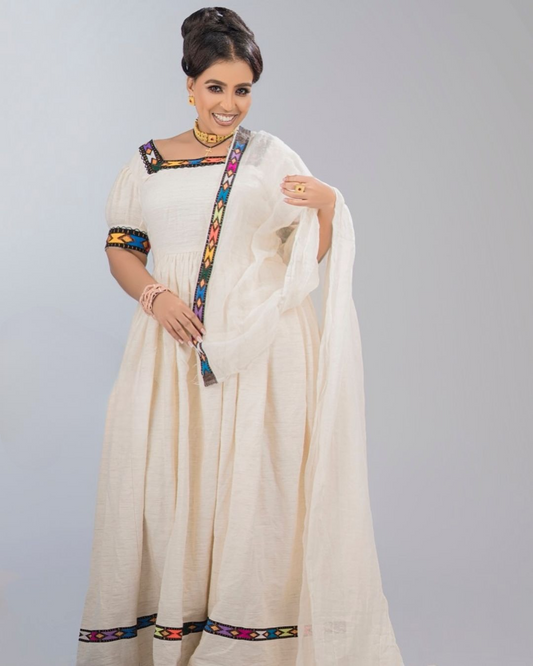 Gracious Creamy Habesha Dress