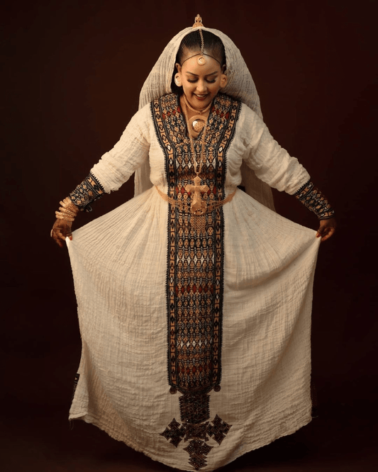 Mesmerizing Embroidery on Ethiopian Traditional Dress