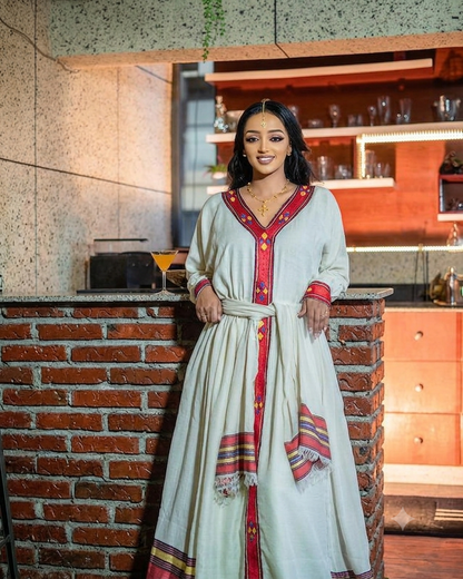 Modern Ethiopian Dress with Cultural Touch Gorgeous Habesha Dress
