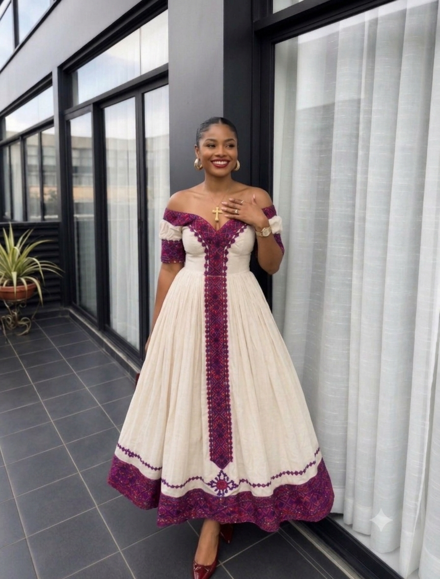 AI-Generated Habesha Traditional Dress Ethiopian Clothing Online