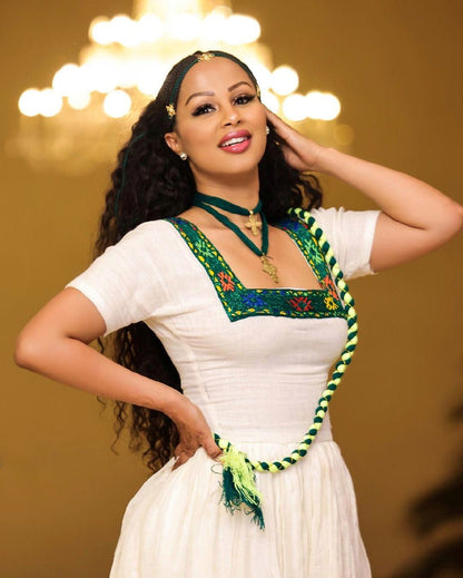 Beautiful Cultural Ashenda Dress Habesha Kemis Cultural