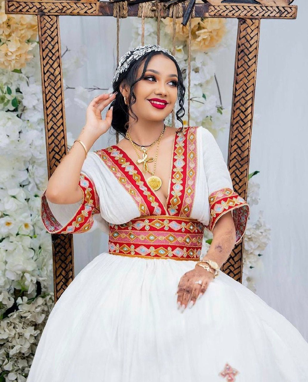 Ethiopian Elegance Habesha dress Embracing Vibrant Colors in Habesha kemis Designs