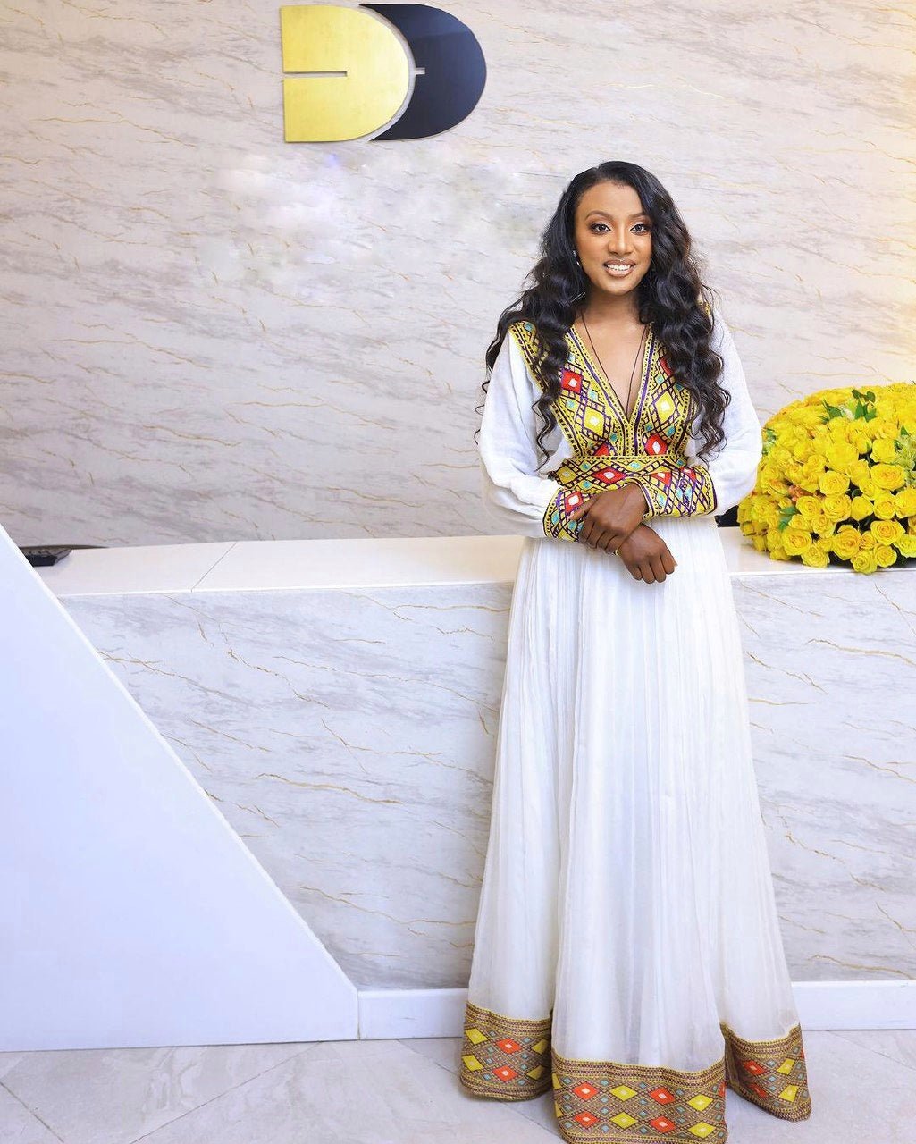 Admiring the Beautiful Patterns of the Modern Habesha Kemis Habesha Dress Modern Ethiopian Dress Style