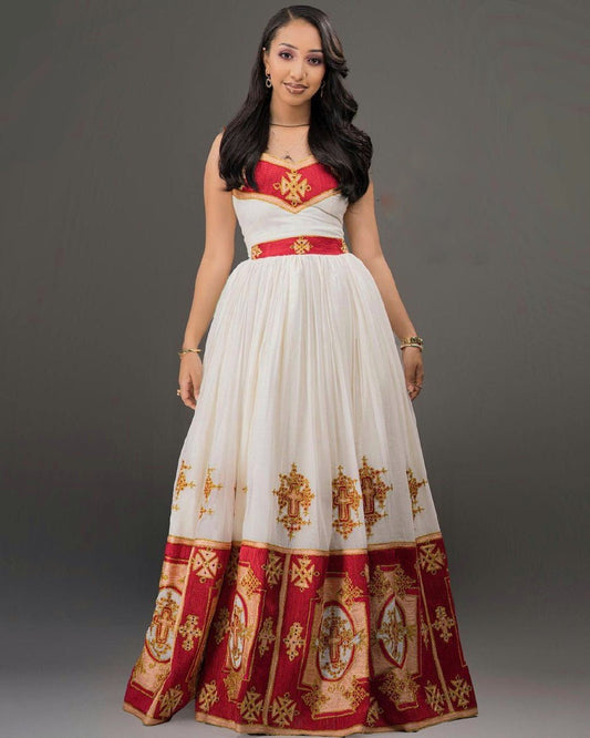 Red Stunning Wedding Habesha Dress Style Habesha Kemis Design Habesha Libs