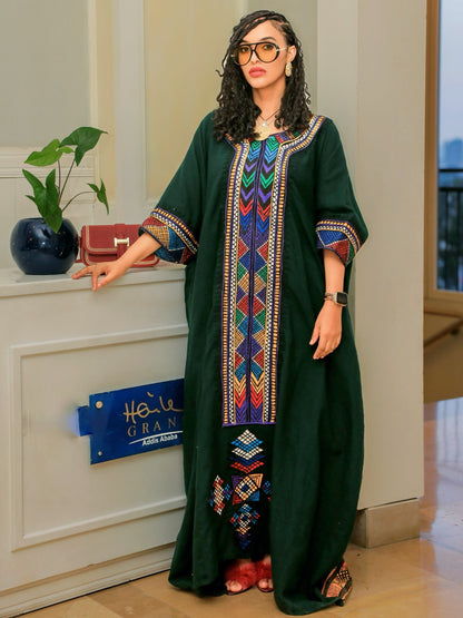 Luxury Dark-Tone Habesha Dress Collection Premium Ethiopian Clothing Boutique Glamorous Habesha Kemis 1002