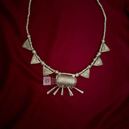 Silver Colored Traditional Oromo Necklace Cultural Ethiopian Necklace